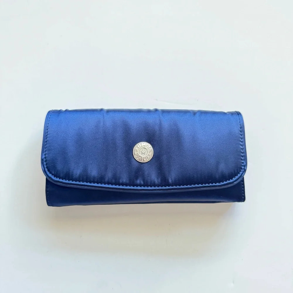Kipling Blue Fabric Trifold Snap Wallet